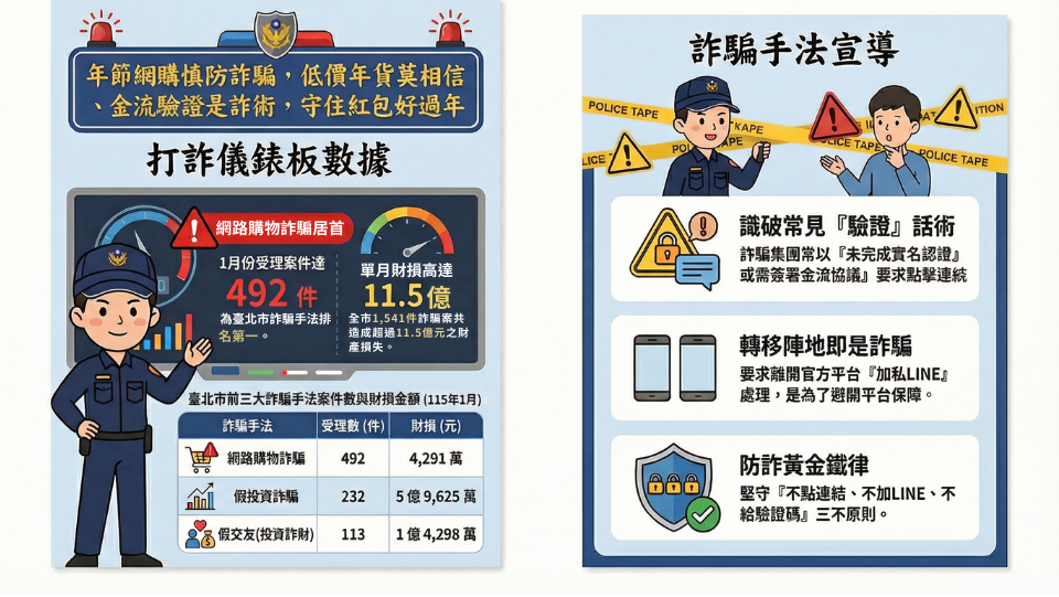 打詐臺北隊115年2月反詐宣導